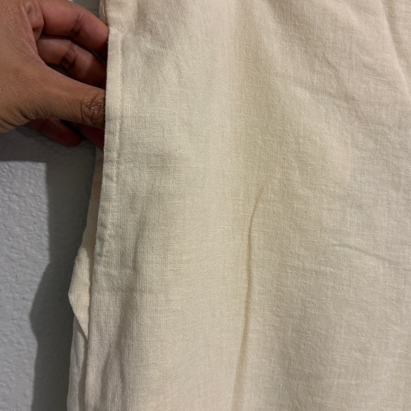 Free People Demi Wide Leg Linen Blend Pants Elastic Waist Lightweight - Picture 5 of 8